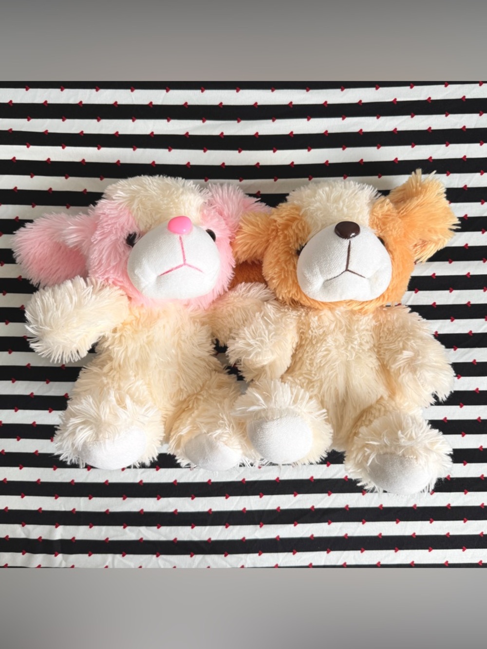 Plush Set Valentines Puppies 10”